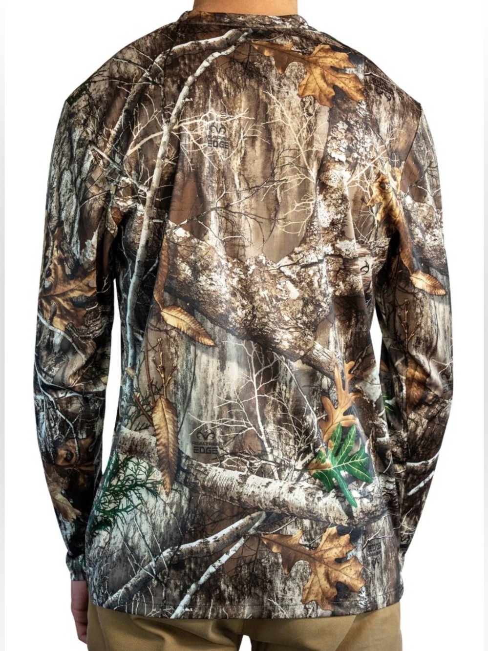 Realtree EDGE Long Sleeve Performance Camo Hunting Shirt Moisture Wicking 2XL